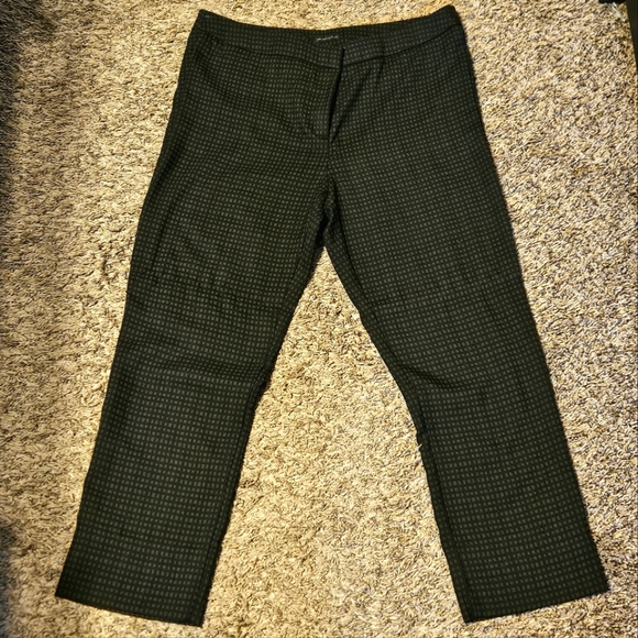 Worthington Low Rise Slim Fit Brown and Black Checkered Trousers Size 12T - Picture 1 of 6